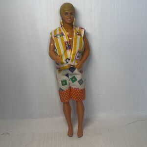 Vintage Barbie Ken‎ Doll Mattel 1968 Blonde with Hawaiian Outfit 1983 Head